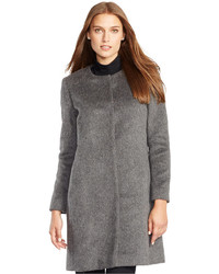 Lauren Ralph Lauren Wool Cashmere Blend Snap Front Coat