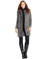Lauren Ralph Lauren Wool Cashmere Blend Snap Front Coat