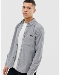 Nudie Jeans Co Sten Cord Shirt In Ash Grey