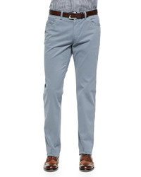 Brioni Five Pocket Cotton Trousers Gray