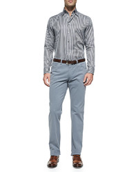 Brioni Five Pocket Cotton Trousers Gray