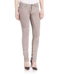 Superfine Flash Friend Suede Combo Stretch Skinny Jeans