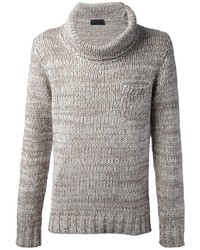 Grey Cowl-neck Sweater