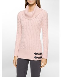 Calvin Klein Cable Knit Cowl Neck Sweater