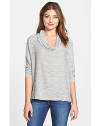 Olivia Moon Cowl Neck Highlow Sweater