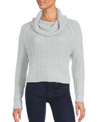 Cropped Cowl Neck Sweater