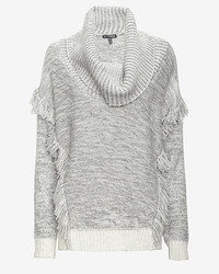 Exclusive for Intermix For Intermix Cowl Neck Fringe Sweater