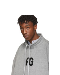 Fear Of God Grey Mock Neck Fg Sweatshirt