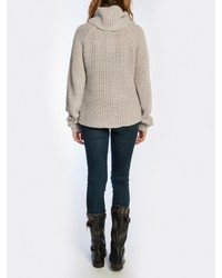 Rd International Ribbed Long Sleeve Cowl Sweater