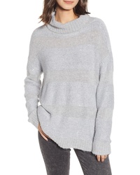 Chelsea28 Sequin Stripe Cowl Neck Sweater