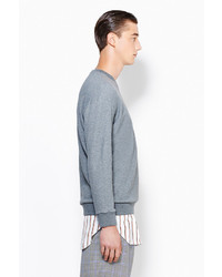 3.1 Phillip Lim Long Sleeve Pullover With Combo Shirt Tail