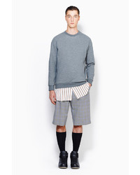 3.1 Phillip Lim Long Sleeve Pullover With Combo Shirt Tail