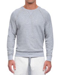 2xist Active Core Woven Crewneck Sweatshirt Light Gray