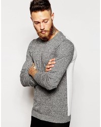 Asos Brand Cotton Sweater With Contrast Back