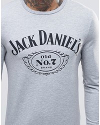 Asos Brand Jack Daniels Muscle Long Sleeve T Shirt