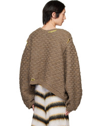 Vitelli Beige Distressed Sweater