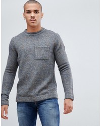 Bellfield Brushed Wool Mix Jumper With Pocket