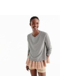 J.Crew Collection Crewneck With Layered Lam