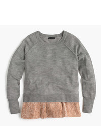 J.Crew Collection Crewneck With Layered Lam