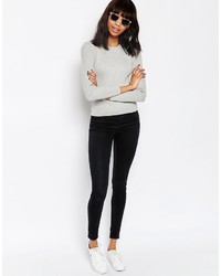 Asos Collection Sweater In Rib With Crew Neck