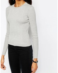 Asos Collection Sweater In Rib With Crew Neck