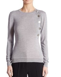 Altuzarra Collier Side Button Merino Wool Sweater