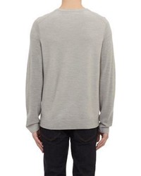 Vince Compact Garter Rib Stitch Sweater Grey Size Xl