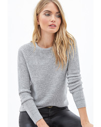Forever 21 Contemporary Ribbed Crew Neck Sweater