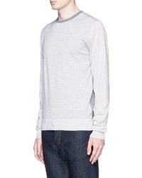 Lanvin Contrast Sleeve And Back Merino Wool Sweater