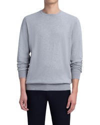 Bugatchi Cotton Cashmere Crewneck Sweater In Platinum At Nordstrom