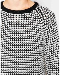 Cheap Monday Crew Knit Sweater Zoom Contrast Texture