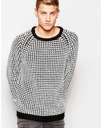 Cheap Monday Crew Knit Sweater Zoom Contrast Texture
