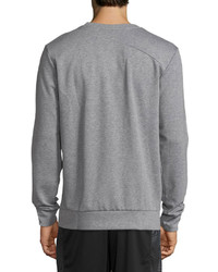 Puma Crewneck Pullover Sweater Medium Heather Gray