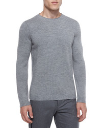 Theory Crewneck Wool Sweater Gray