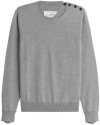 Maison Margiela Distressed Wool Pullover With Buttons