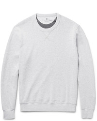 Brunello Cucinelli Double Faced Cotton Blend Jersey Sweatshirt