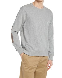 Billy Reid Dover Terry Crewneck Sweater With Patches