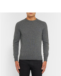 Saint Laurent Elbow Patch Cashmere Sweater