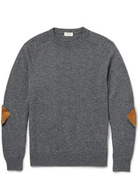 Saint Laurent Elbow Patch Cashmere Sweater