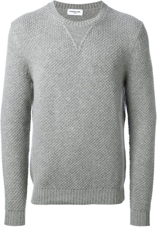 Exemplaire Chunky Crew Neck Sweater, $926 | farfetch.com | Lookastic