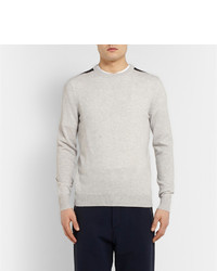 Exemplaire Leather Panelled Cashmere Sweater