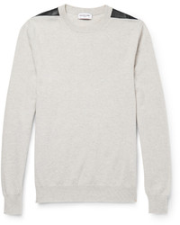Exemplaire Leather Panelled Cashmere Sweater