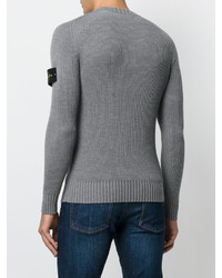Stone Island Fitted Crew Neck Sweater