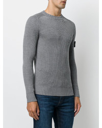 Stone Island Fitted Crew Neck Sweater