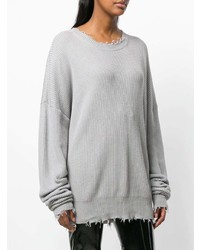 Unravel Project Frayed Rib Knit Sweater
