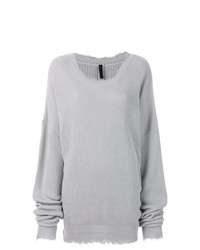 Unravel Project Frayed Rib Knit Sweater