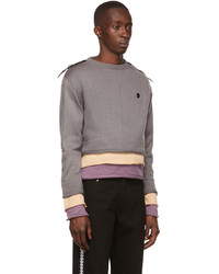 Youths in Balaclava Gray Cotton Sweater