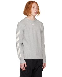 Off-White Gray Diag Arrow Sweater