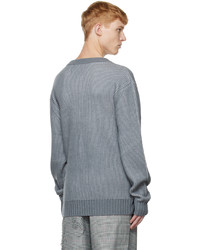 Feng Chen Wang Gray Double Neck Sweater