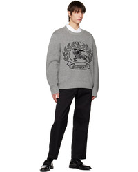 Burberry Gray Jacquard Sweater